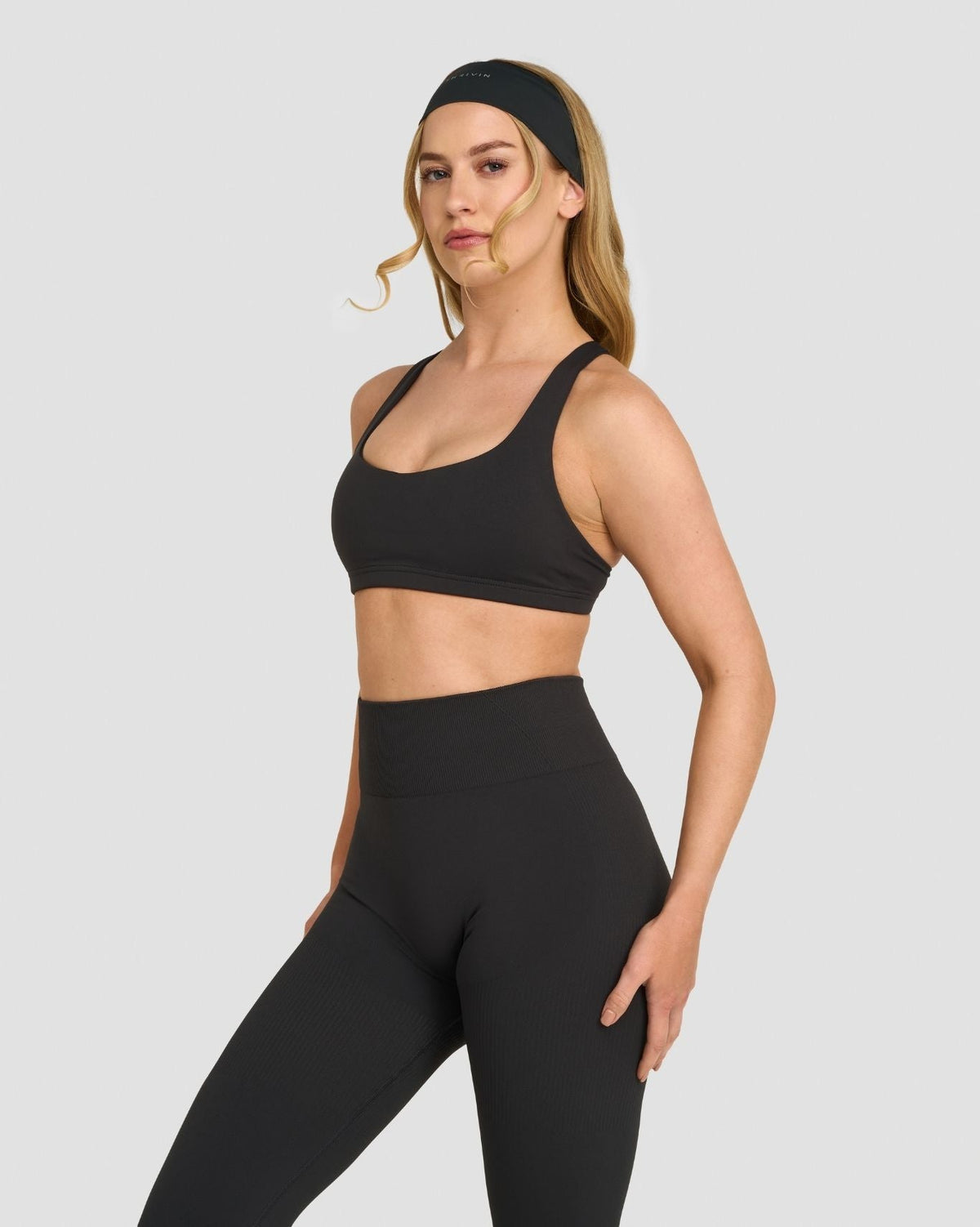 RiseFit Sculpting Medium Impact Multiway Bra Charcoal Grey
