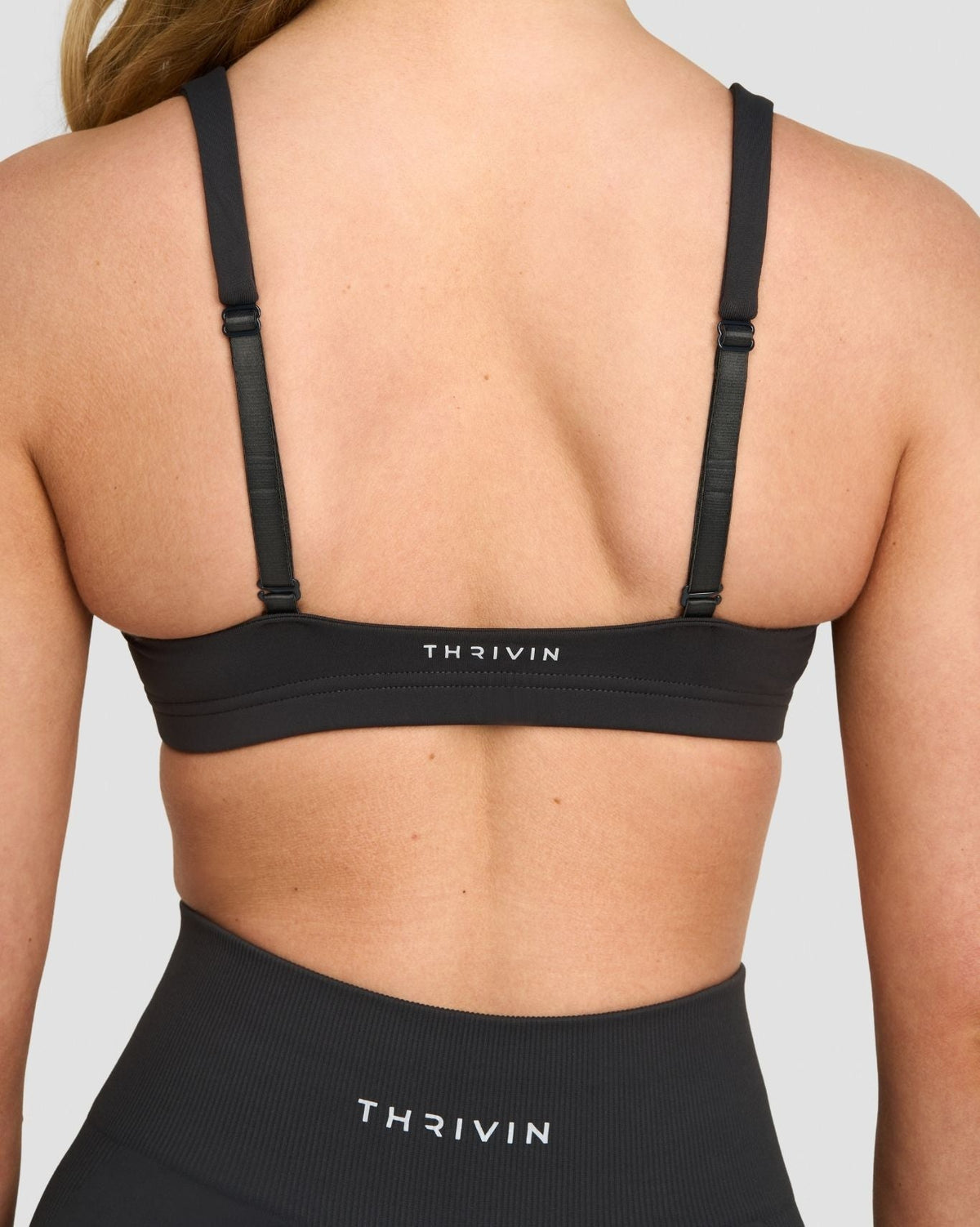 RiseFit Sculpting Medium Impact Multiway Bra Charcoal Grey