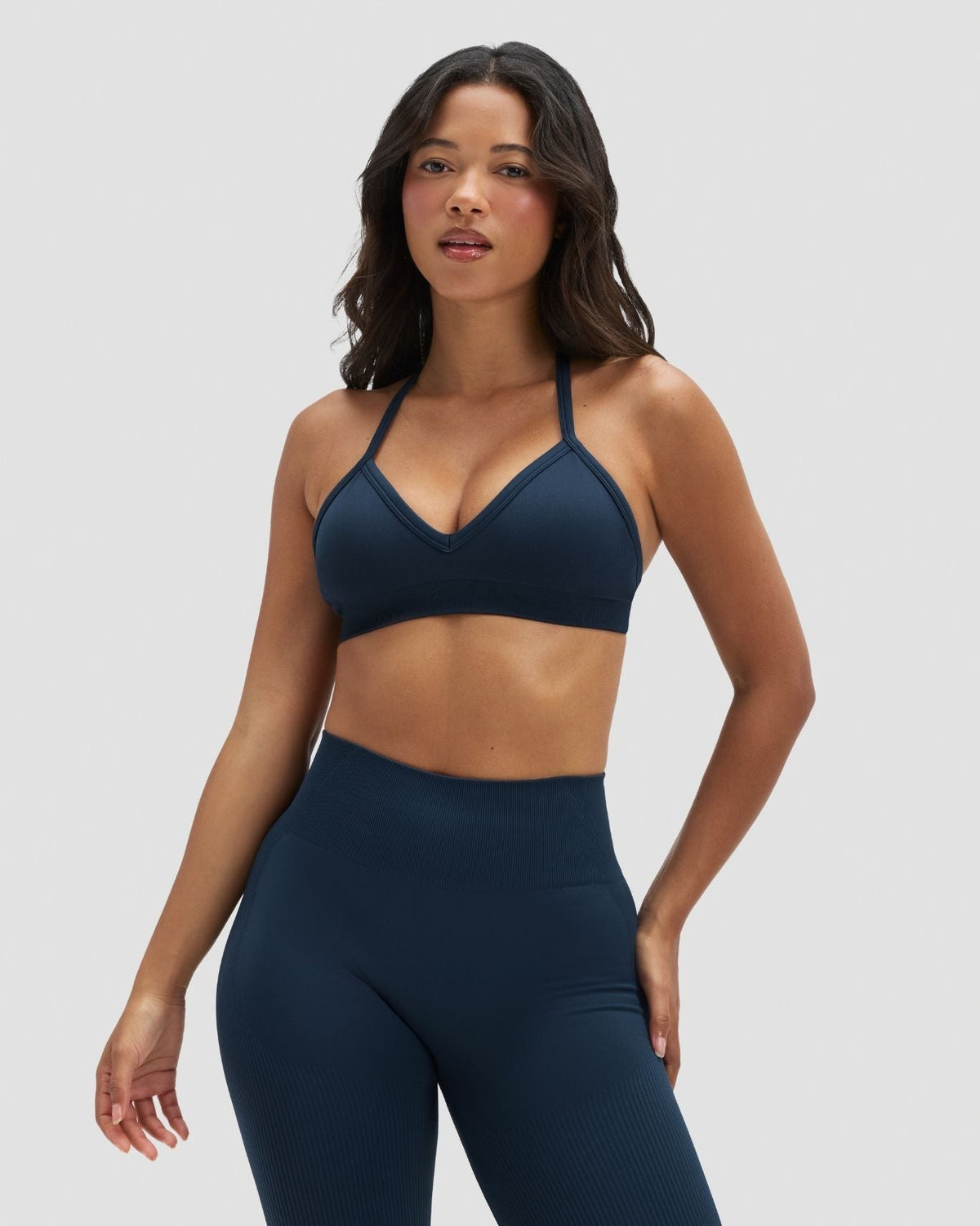 Elevate™ Sculpting Seamless Adjustable Halter Bra | Midnight Navy