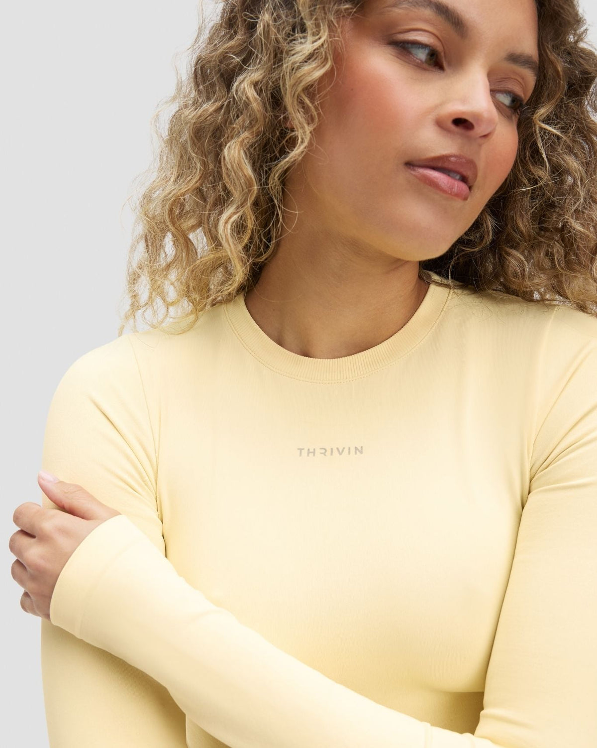 RiseFit Compression Long Sleeve Top Golden Butter