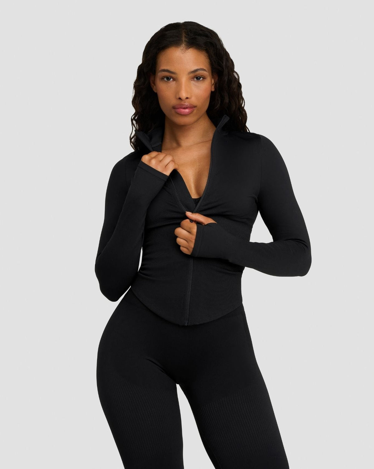 RiseFit Compression Long Sleeve Jacket Night Black