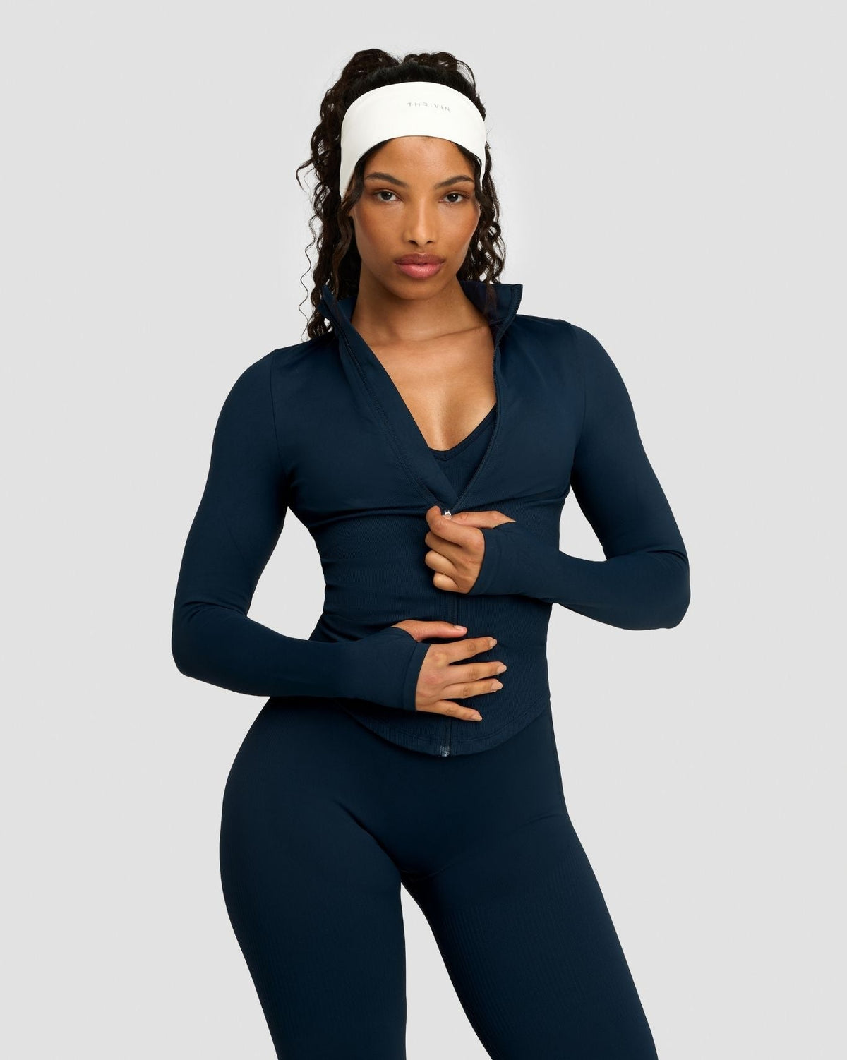 Elevate™ Compression Long Sleeve Jacket | Midnight Navy