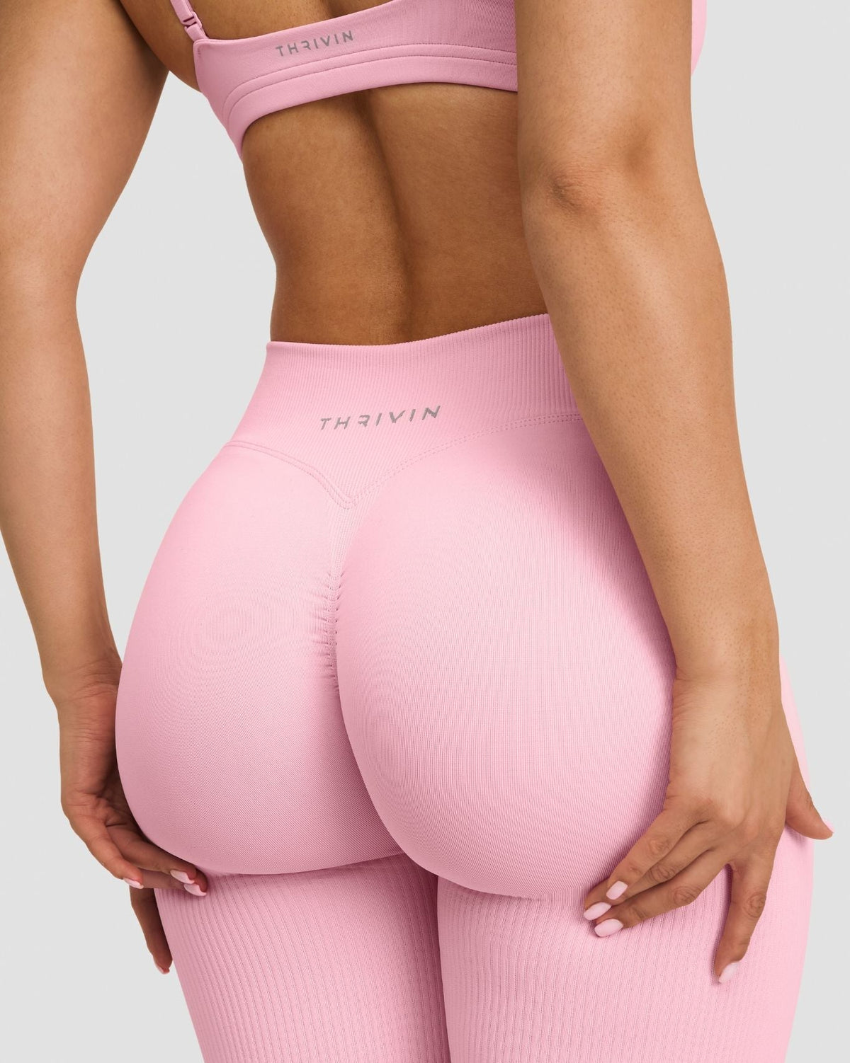 RiseFit Sculpting Mid V-Waist Flare Leggings Cotton Pink