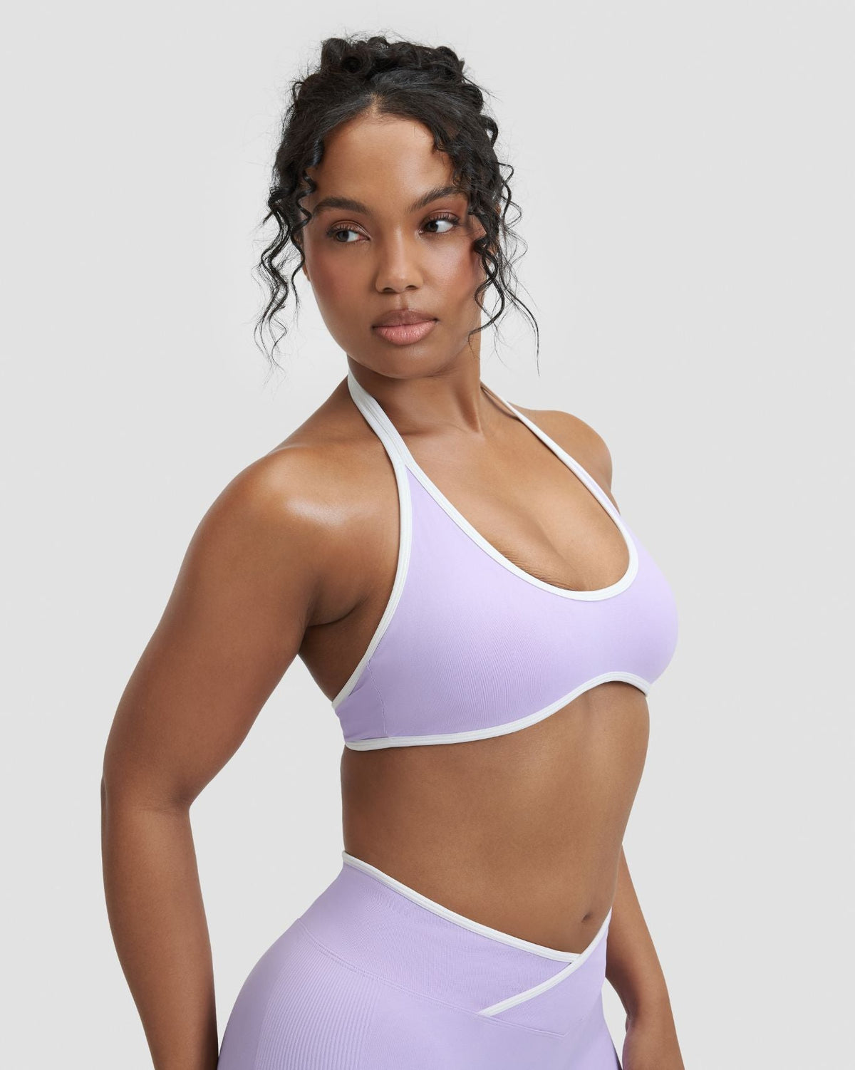 RiseFit Outline Halterneck Bra Lilac