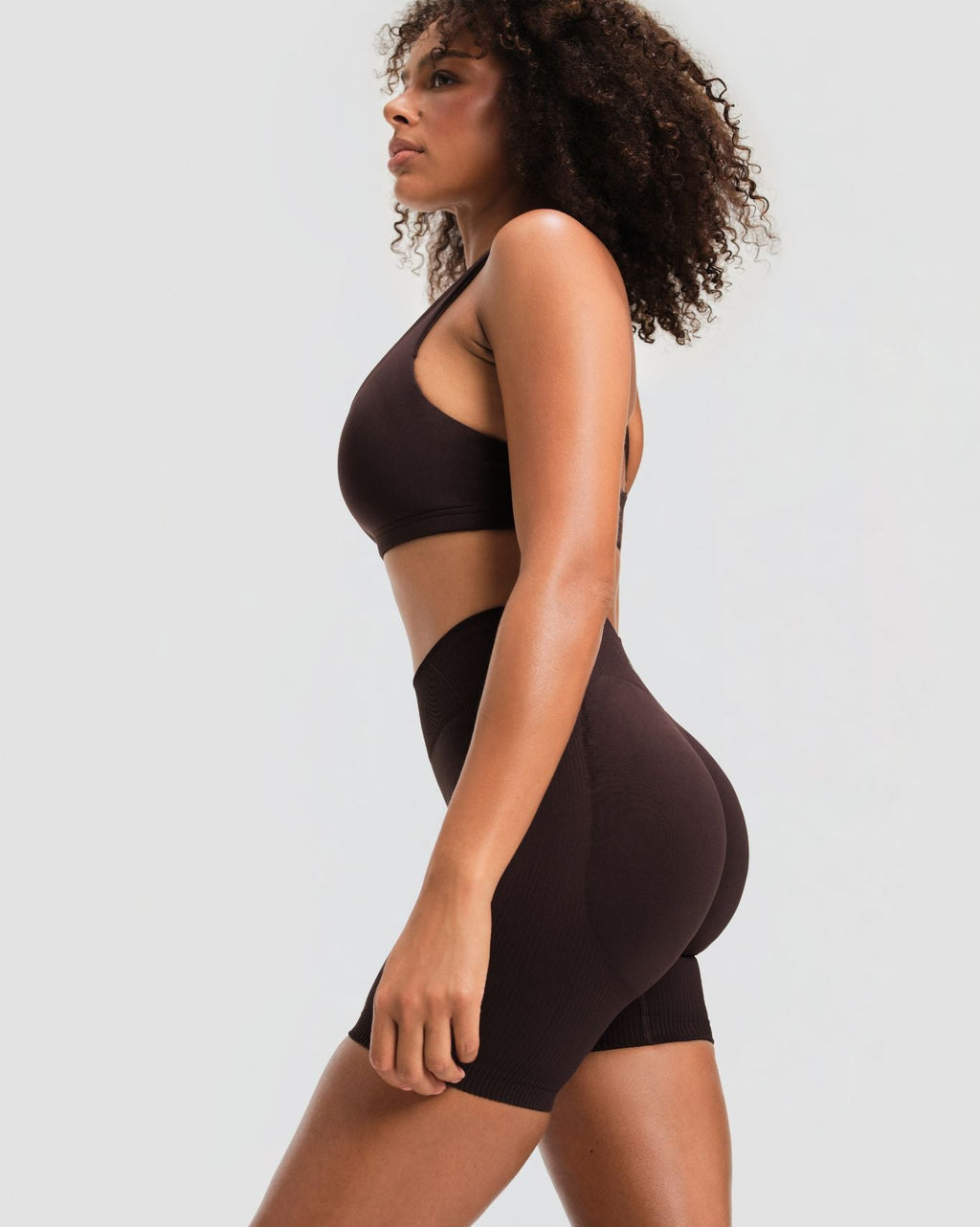 Elevate™ Sculpting Mid Waist Scrunch Shorts | Coffee