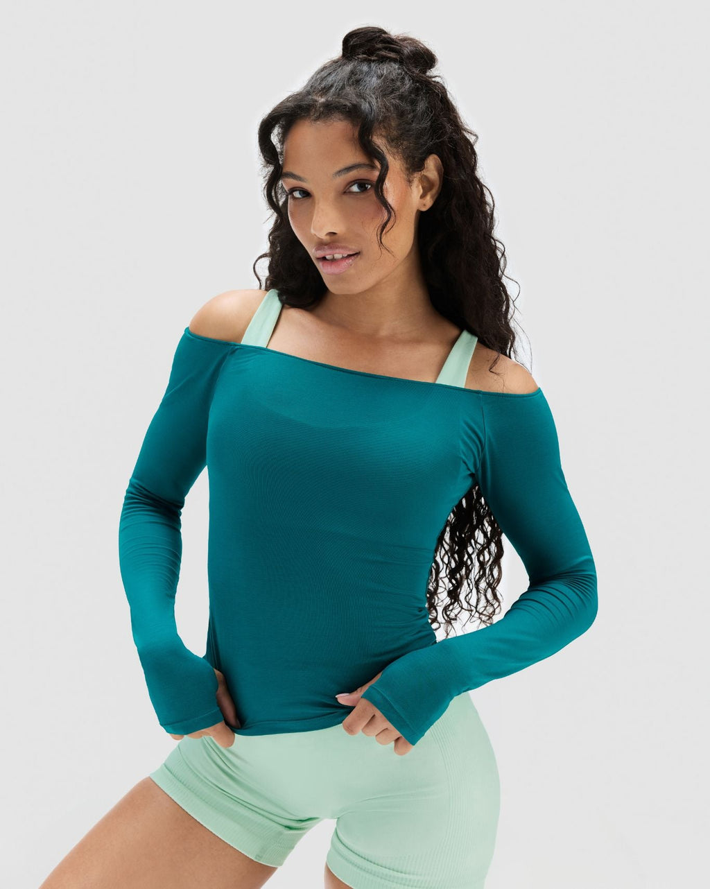 The Essential Collection Boat Neck Top | Harbor Blue