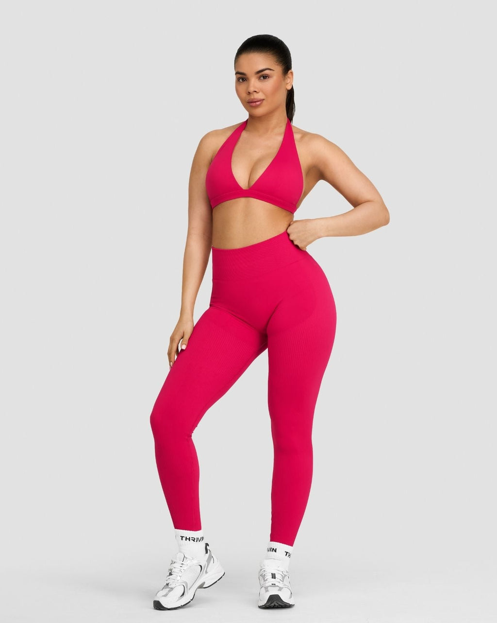 RiseFit Sculpting High Waist Scrunch Leggings Strawberry