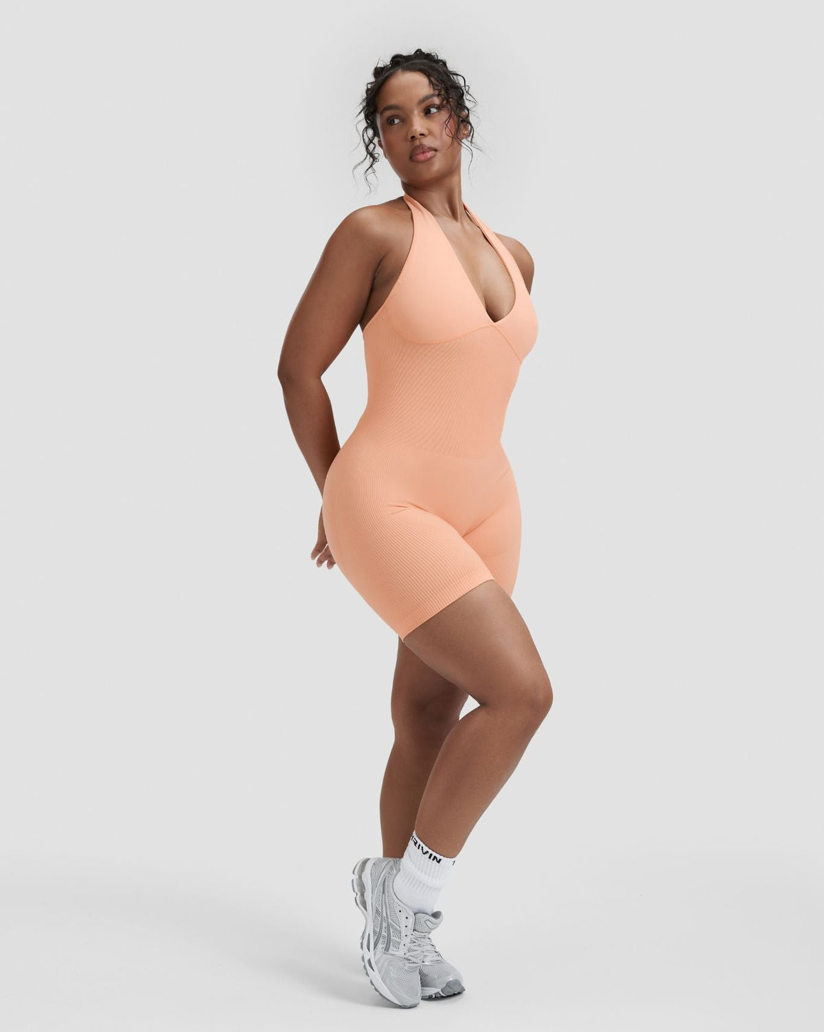 RiseFit Sculpting Halterneck All In One Melon Ice