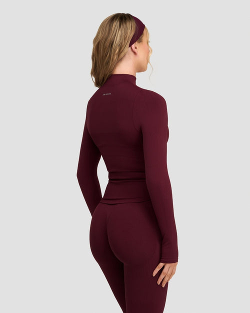 Elevate™ Compression Long Sleeve Jacket | Merlot