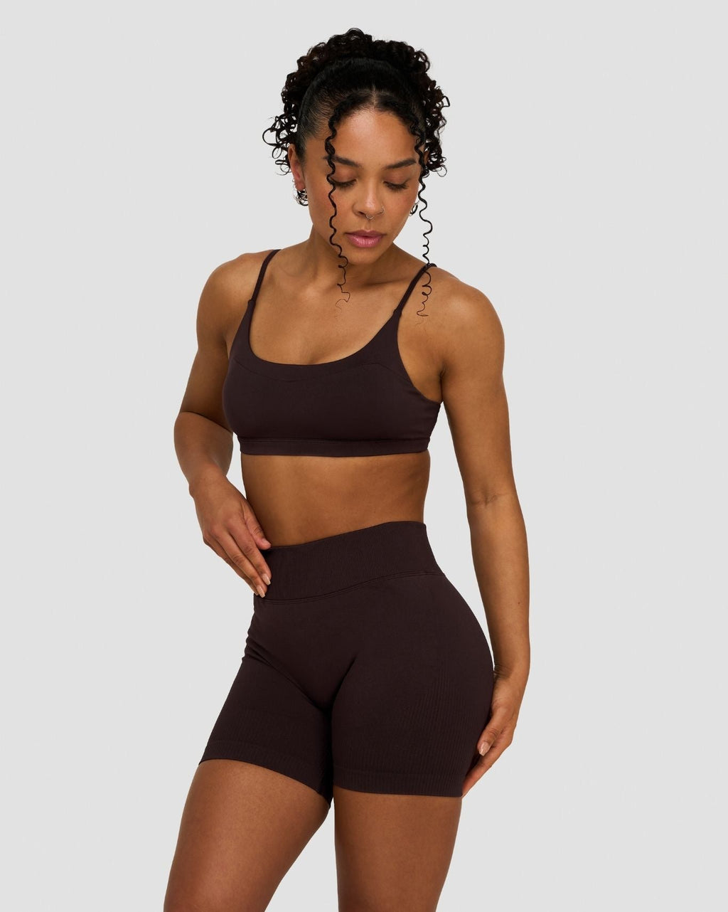 RiseFit Sculpting Seamless Scoop Neck Bra Coffee