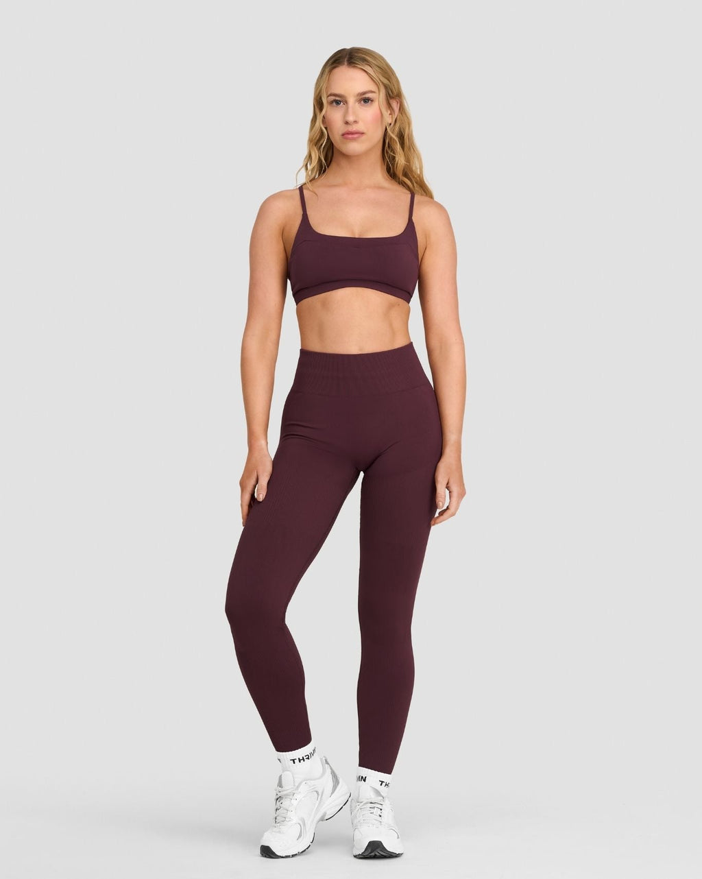 RiseFit Sculpting High Waist Scrunch Leggings Dark Mauve