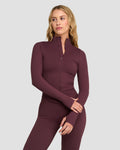 Elevate™ Compression Long Sleeve Jacket | Dark Mauve