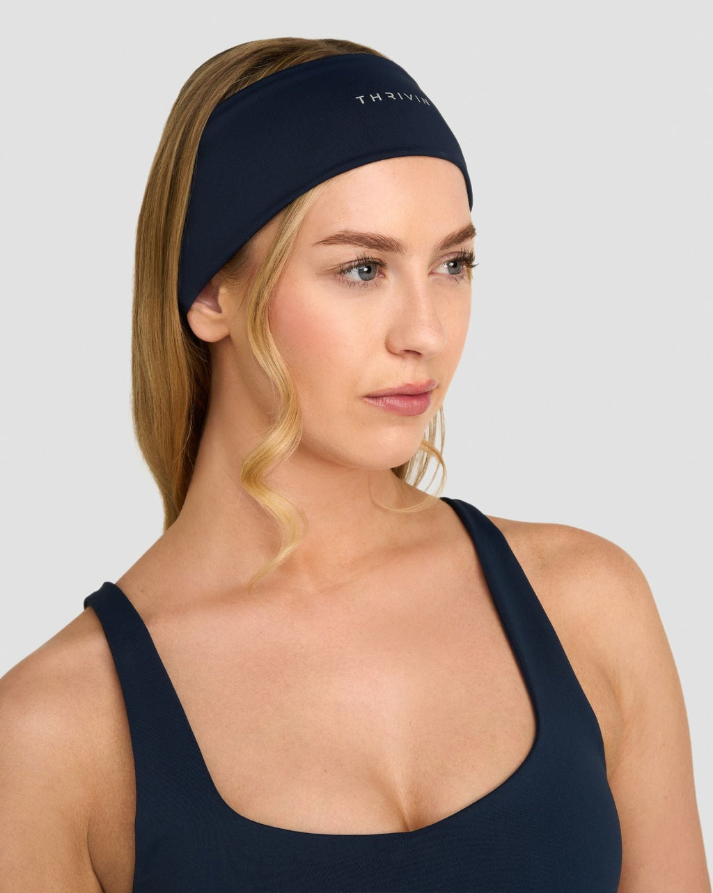 The Essential Collection Chrome Logo Headband Midnight Navy
