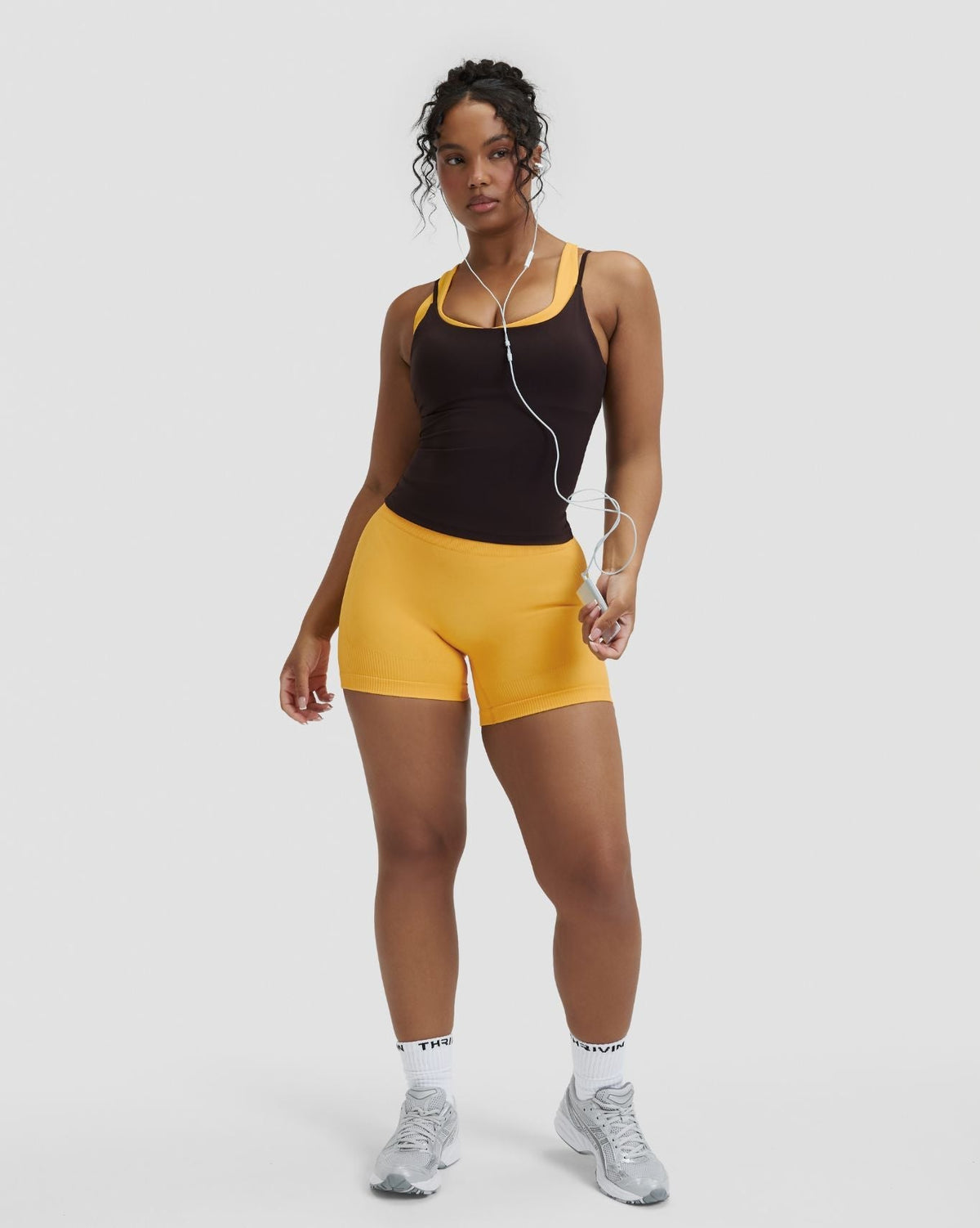 RiseFit Sculpting Mid Waist Scrunch Shorter Shorts Banana