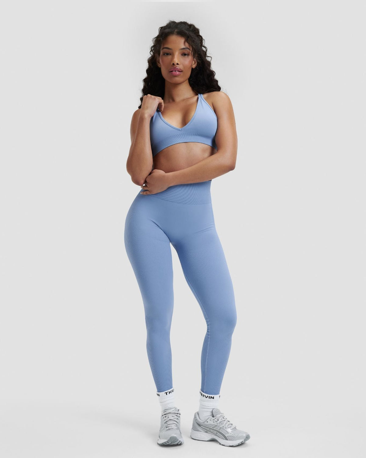 RiseFit Sculpting High Waist Scrunch Leggings Endless Sky