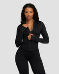 Elevate™ Compression Long Sleeve Jacket | Night Black