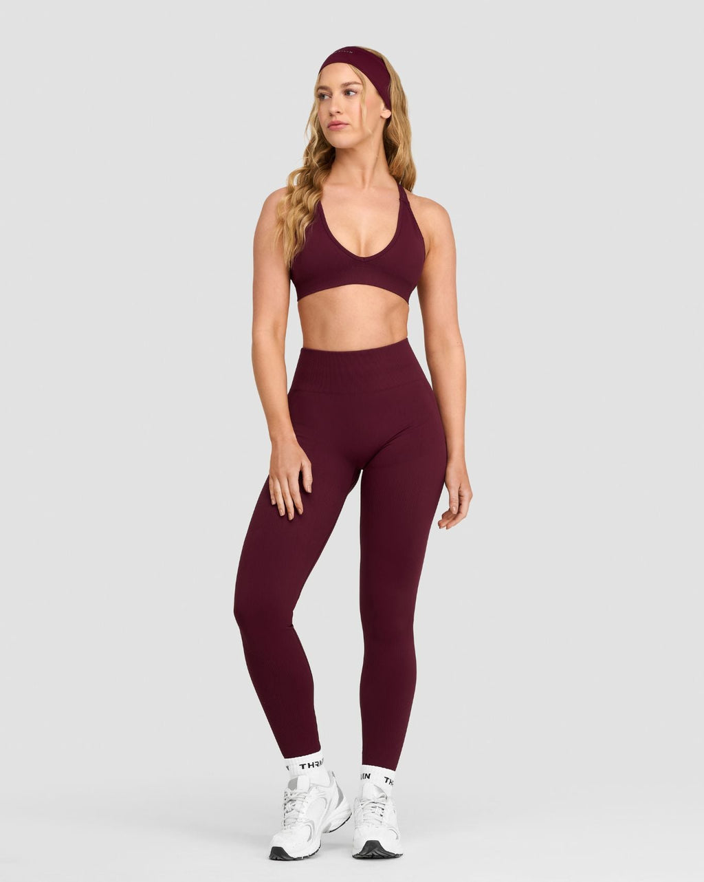 The Essential Collection Chrome Logo Headband Merlot