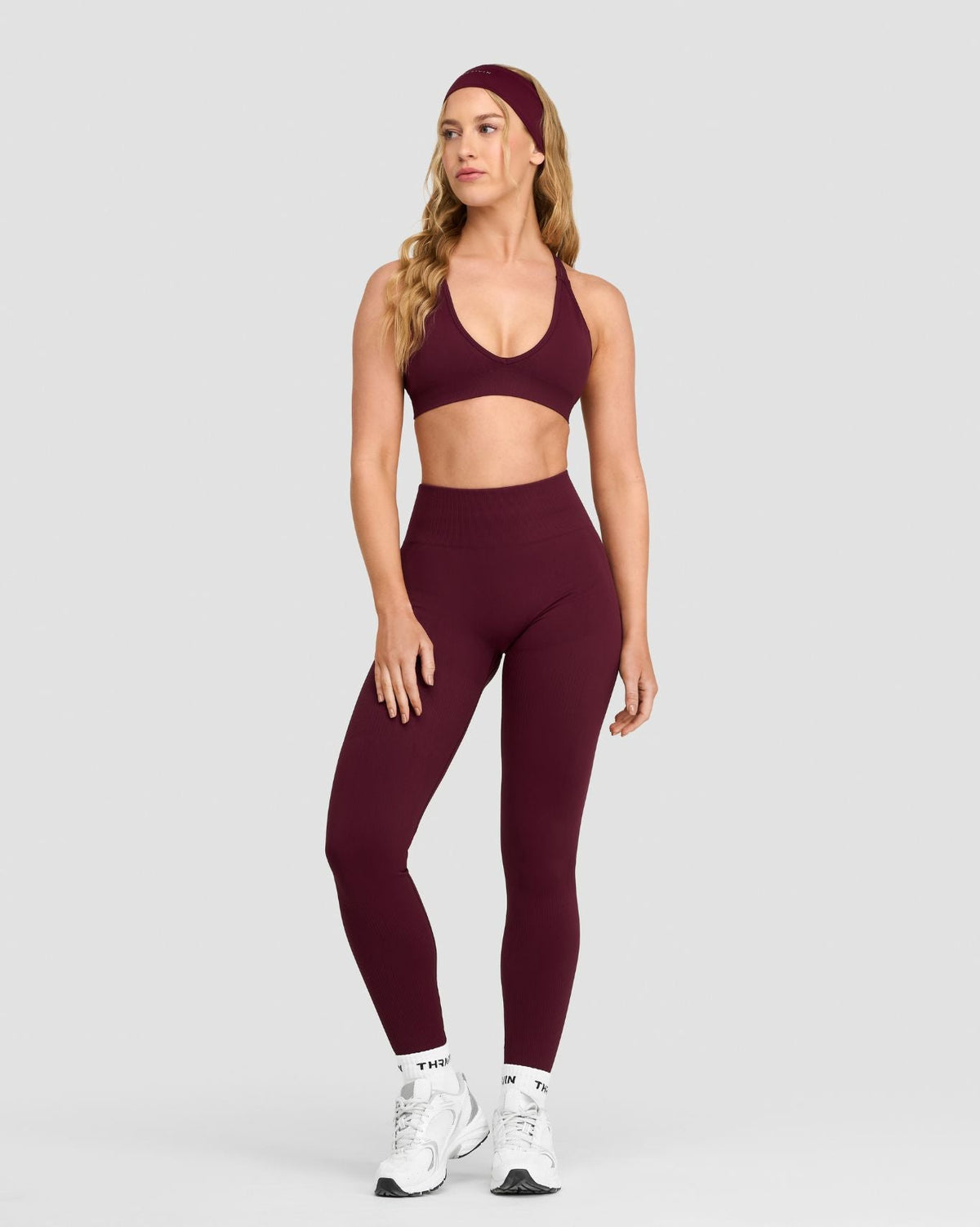 The Essential Collection Chrome Logo Headband Merlot