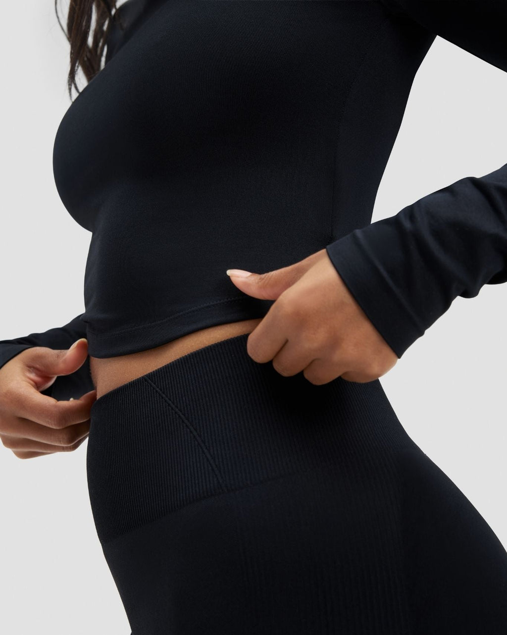 RiseFit Compression Long Sleeve Top Night Black