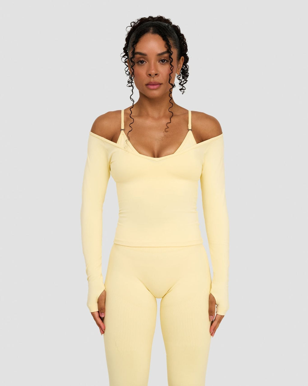 RiseFit Sculpting Seamless V-Neck Top Golden Butter