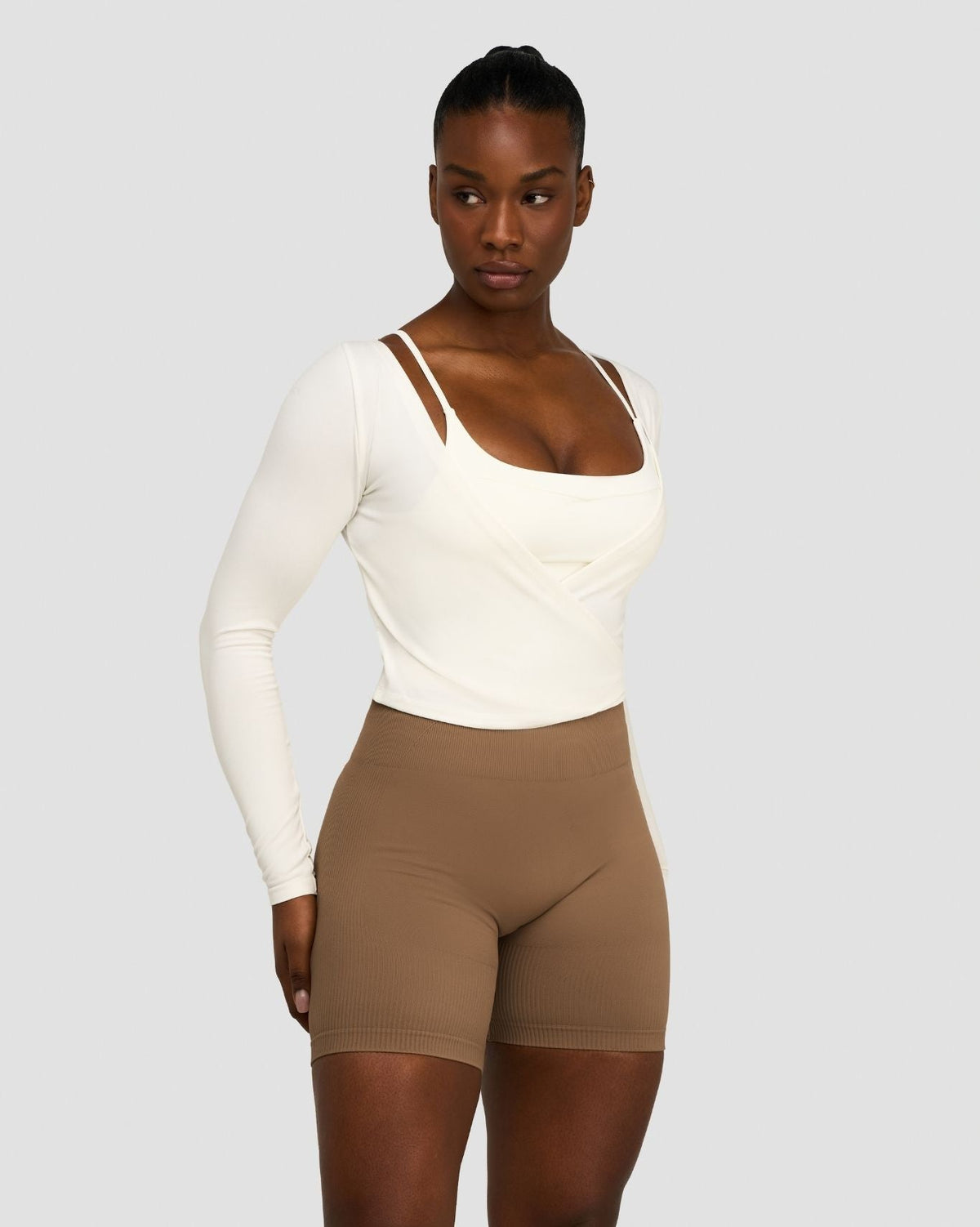 The Essential Collection Wrap Top | Cream