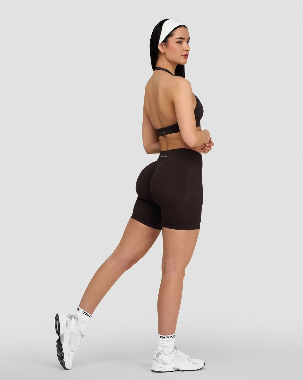 Elevate™ Sculpting Seamless Adjustable Halter Bra | Coffee