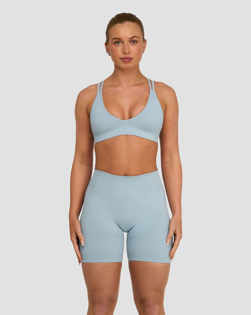 RiseFit Sculpting Seamless High Apex Bra Blue Haze