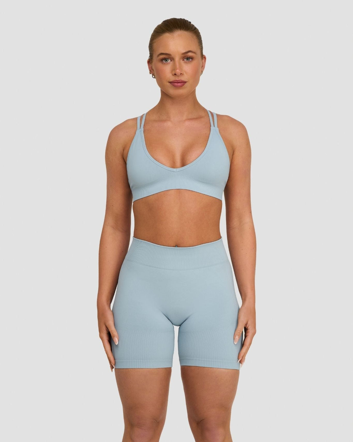 RiseFit Sculpting Seamless High Apex Bra Blue Haze