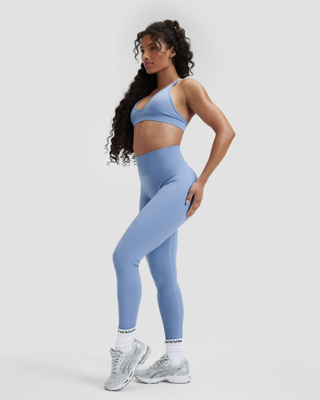 RiseFit Sculpting High Waist Scrunch Leggings Endless Sky