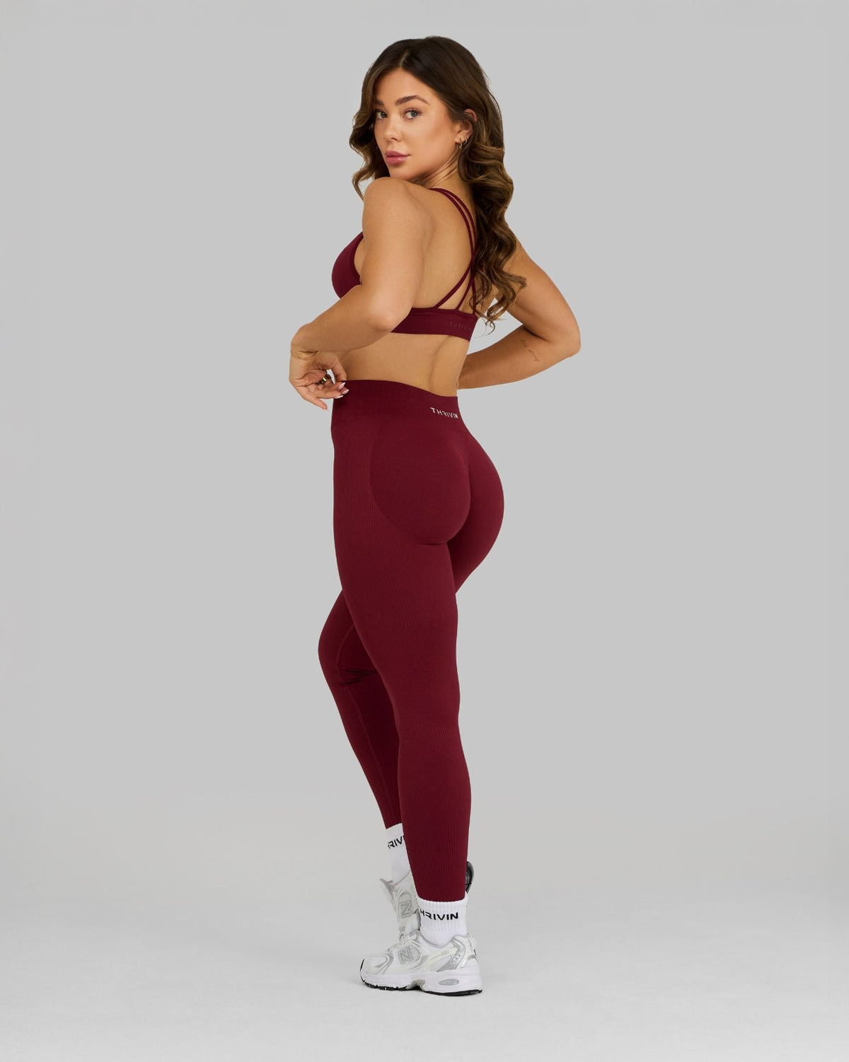 Elevate™ Sculpting Mid Waist Scrunch Leggings | Fine Wine