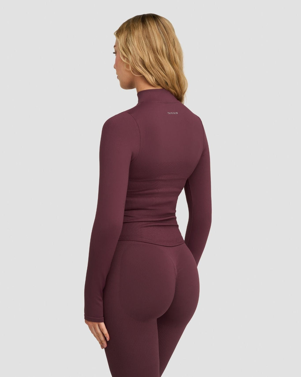 Elevate™ Compression Long Sleeve Jacket | Dark Mauve