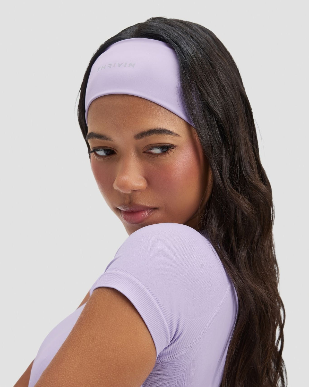The Essential Collection Chrome Logo Headband | Lilac