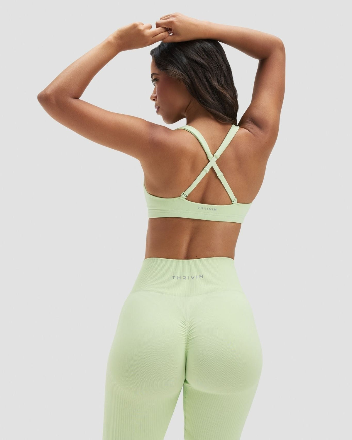 RiseFit Sculpting Medium Impact Multiway Bra Pistachio Green
