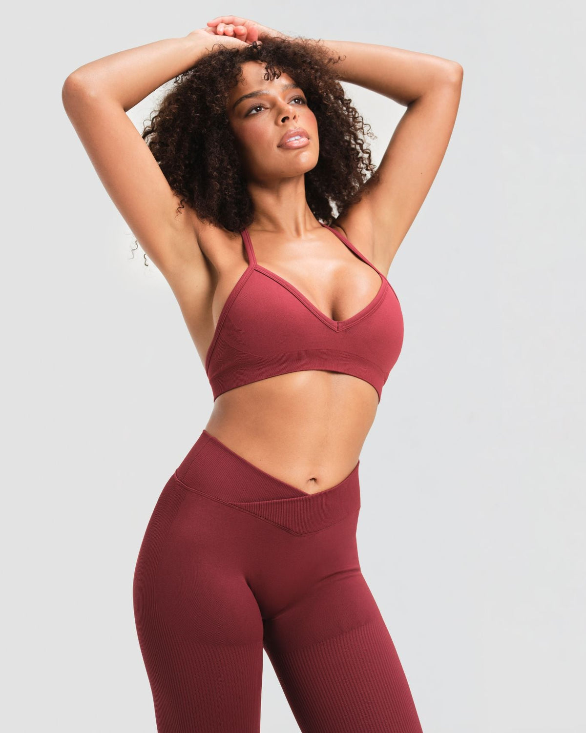 Elevate™ Sculpting Seamless Adjustable Halter Bra | Fine Wine