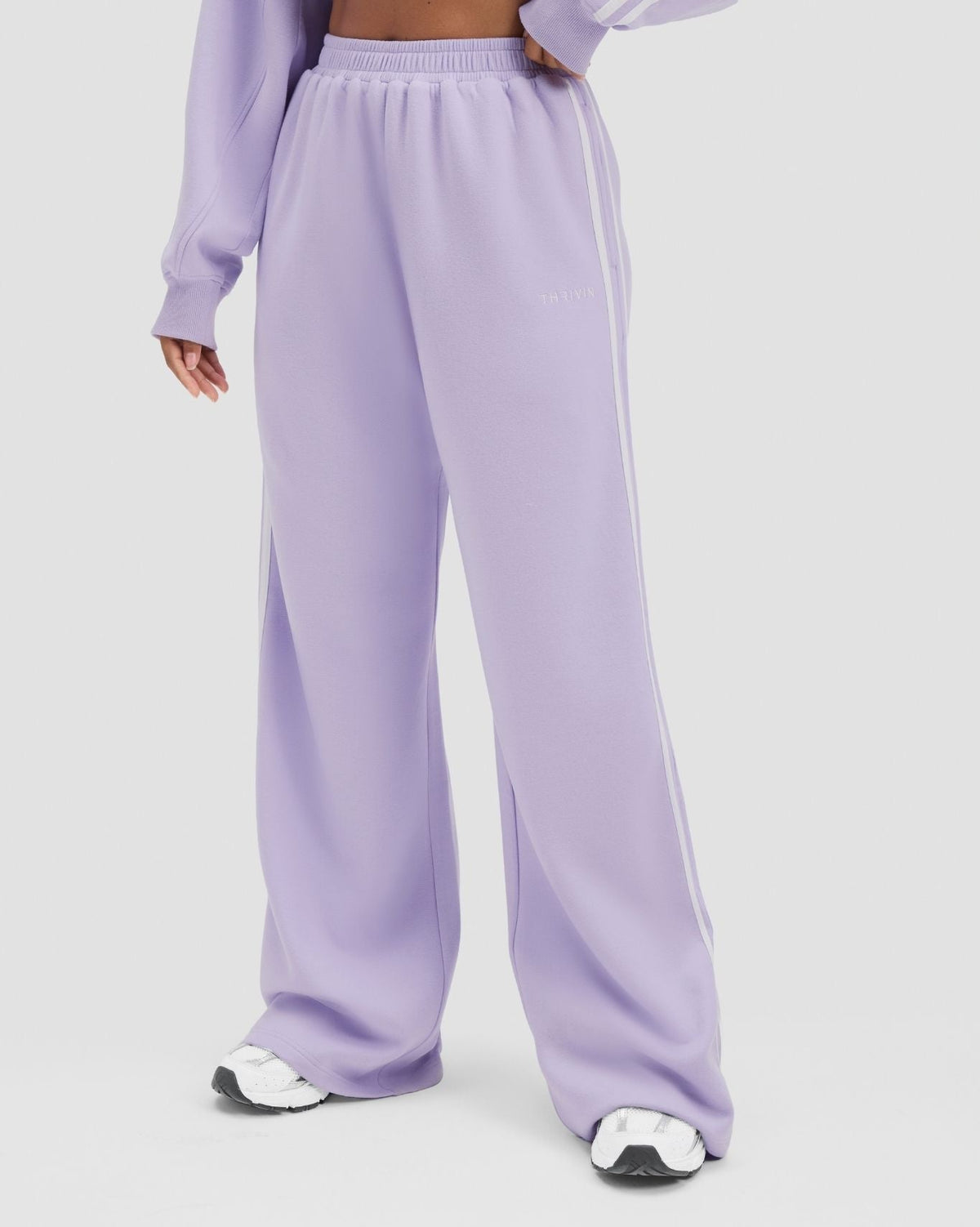 Essential Jersey Stripe Joggers Lilac
