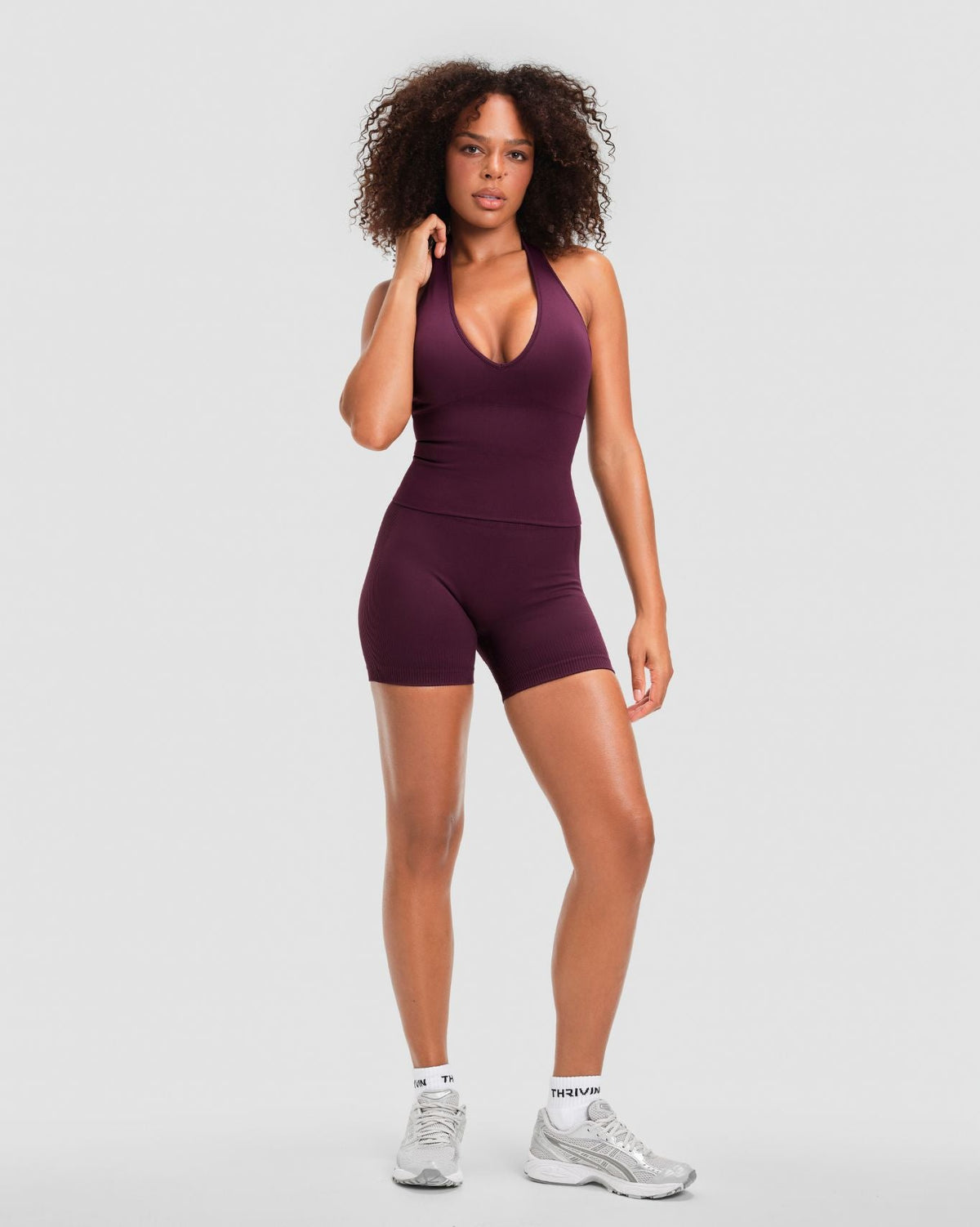 Elevate™ Sculpting Seamless Halterneck Top | Winter Plum