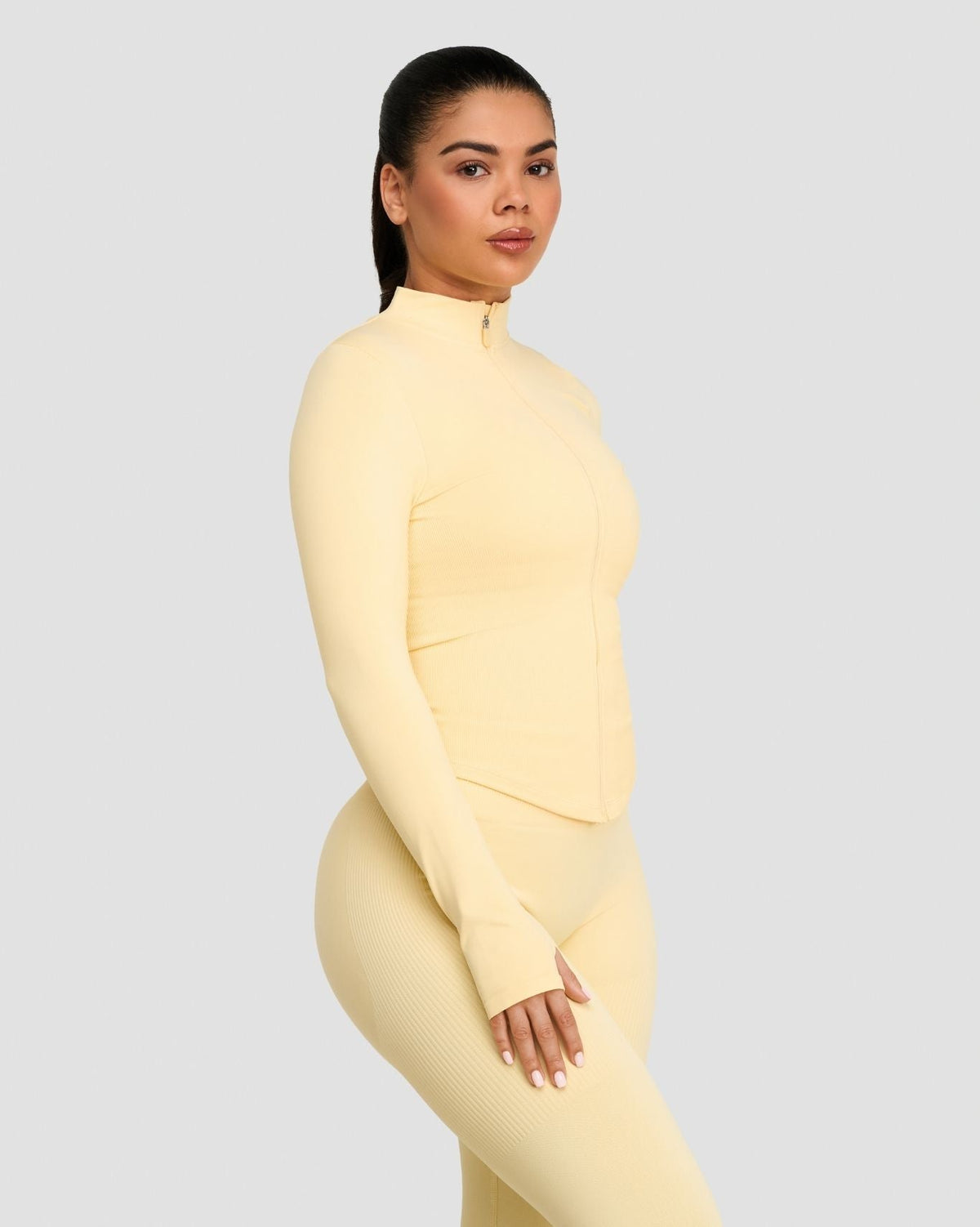 Elevate™ Compression Long Sleeve Jacket | Golden Butter