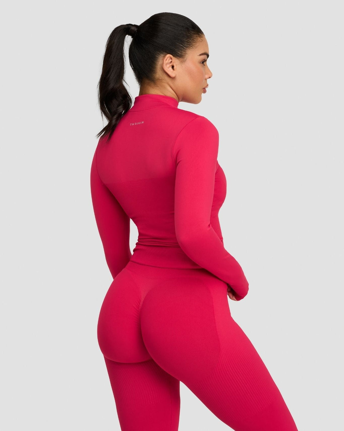 Elevate™ Compression Long Sleeve Jacket | Strawberry