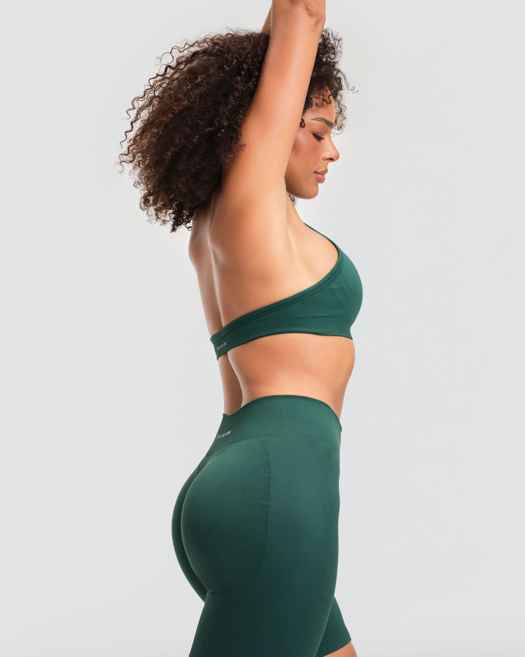 Elevate™ Sculpting Seamless Adjustable Halter Bra | Pine Green