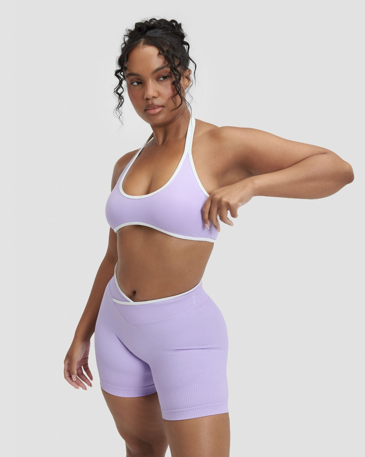 RiseFit Outline Halterneck Bra Lilac