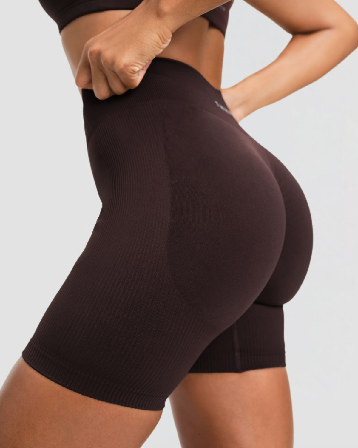 Elevate™ Sculpting Mid Waist Scrunch Shorts | Coffee