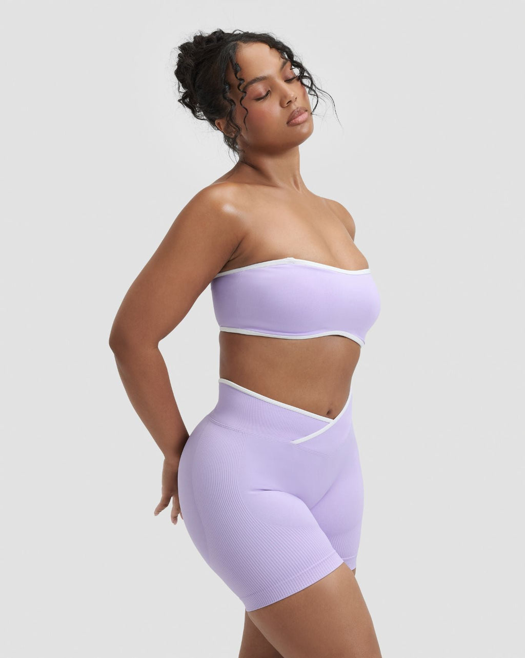 RiseFit Outline Bandeau Bra Lilac