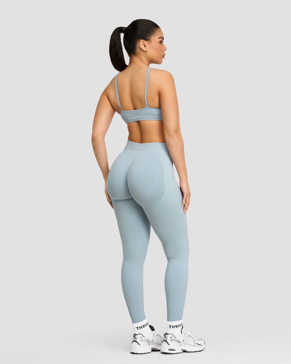 Elevate™ Sculpting Mid Waist Scrunch Leggings | Blue Haze