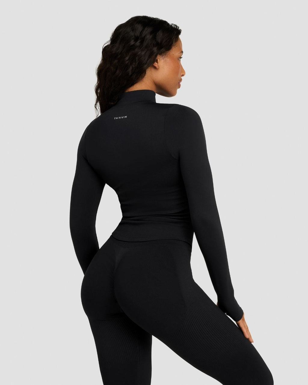 Elevate™ Compression Long Sleeve Jacket | Night Black