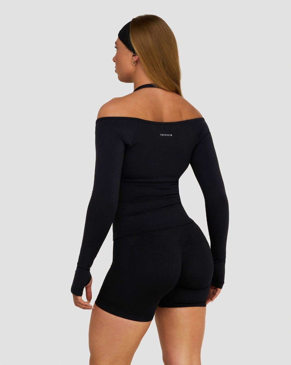 RiseFit Sculpting Seamless V-Neck Top Night Black