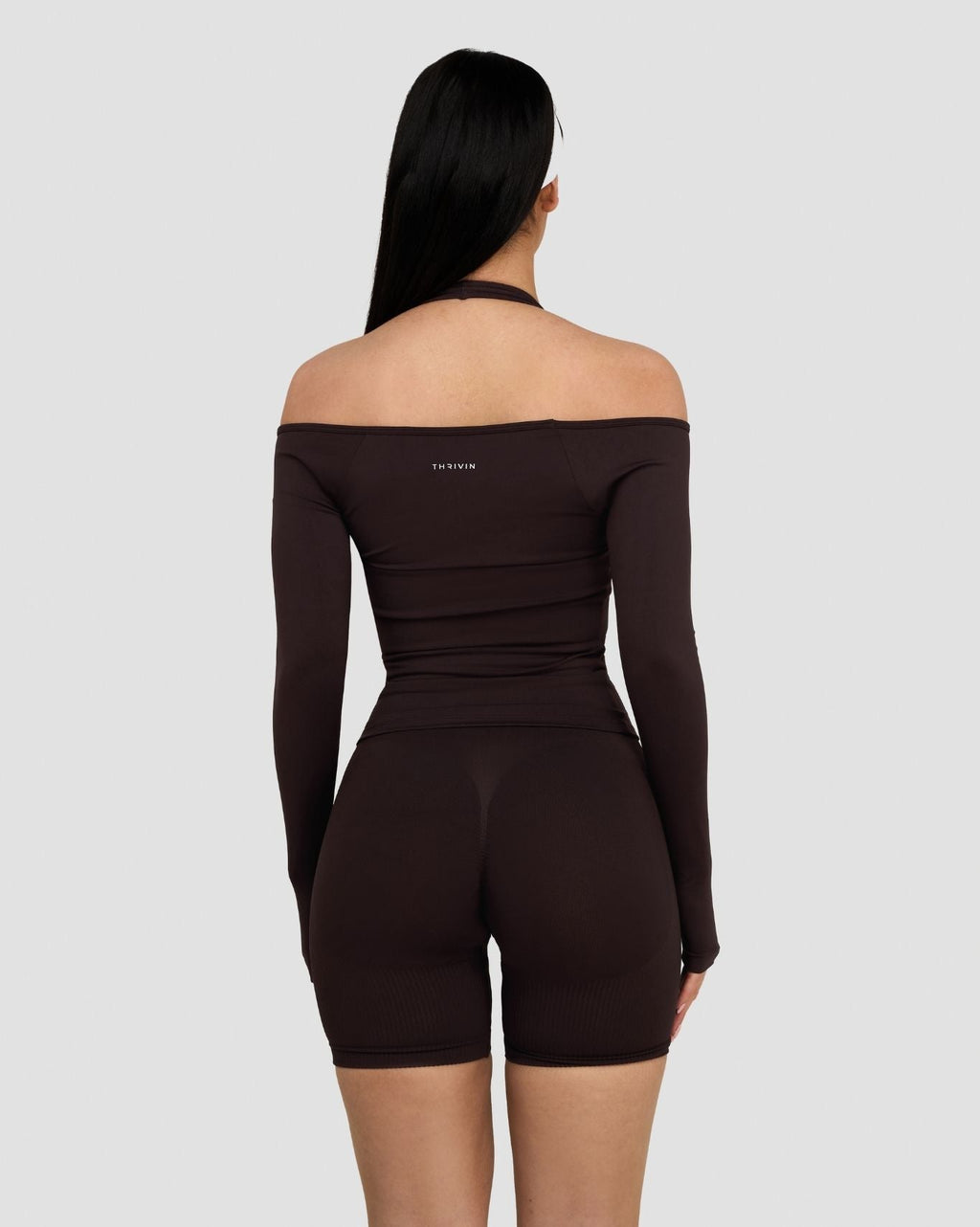 RiseFit Sculpting Seamless V-Neck Top Coffee