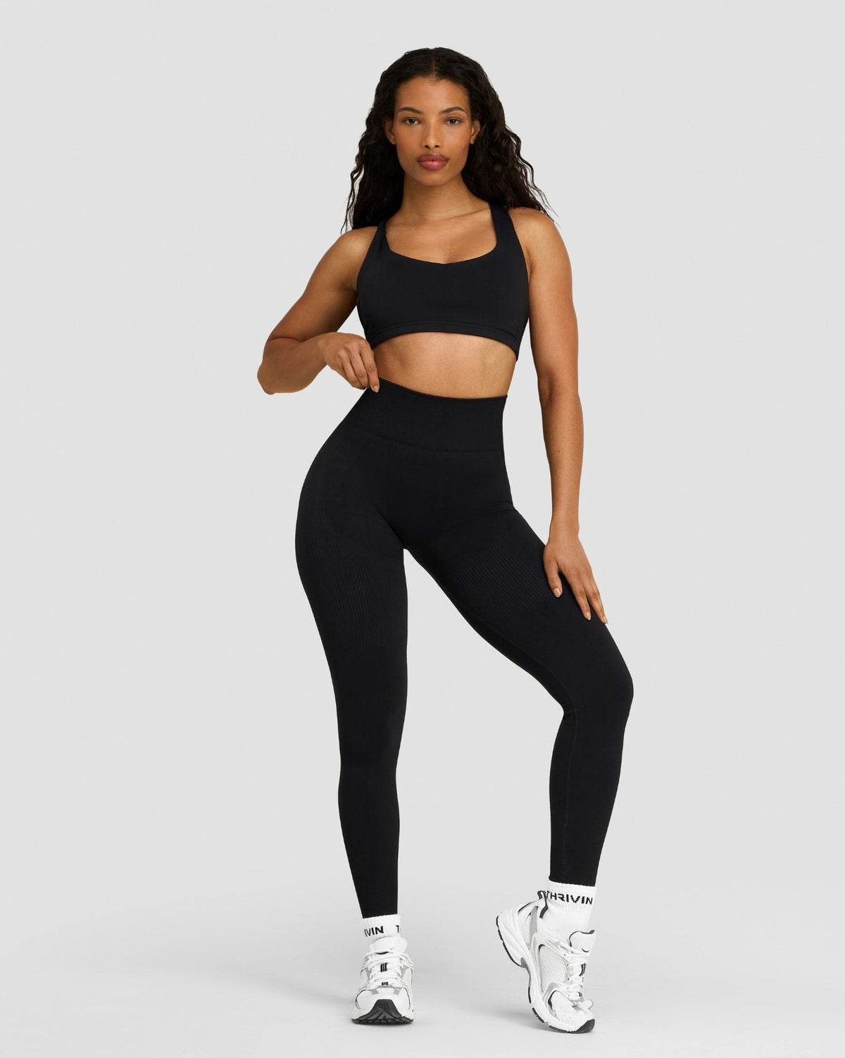 RiseFit Sculpting High Waist Scrunch Leggings Night Black