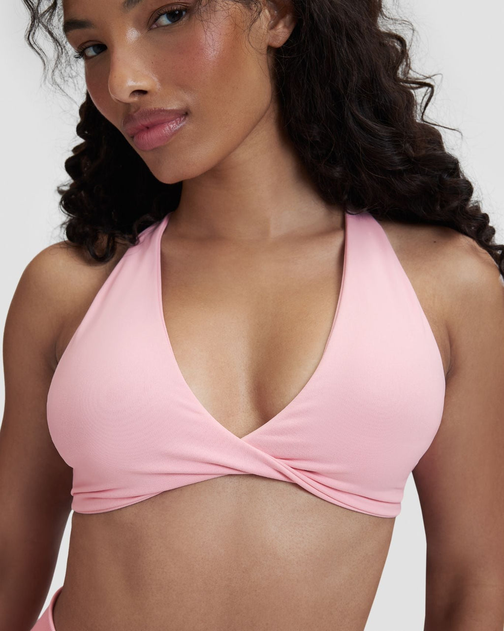 RiseFit Sculpting Seamless Twisted Bra Cotton Pink