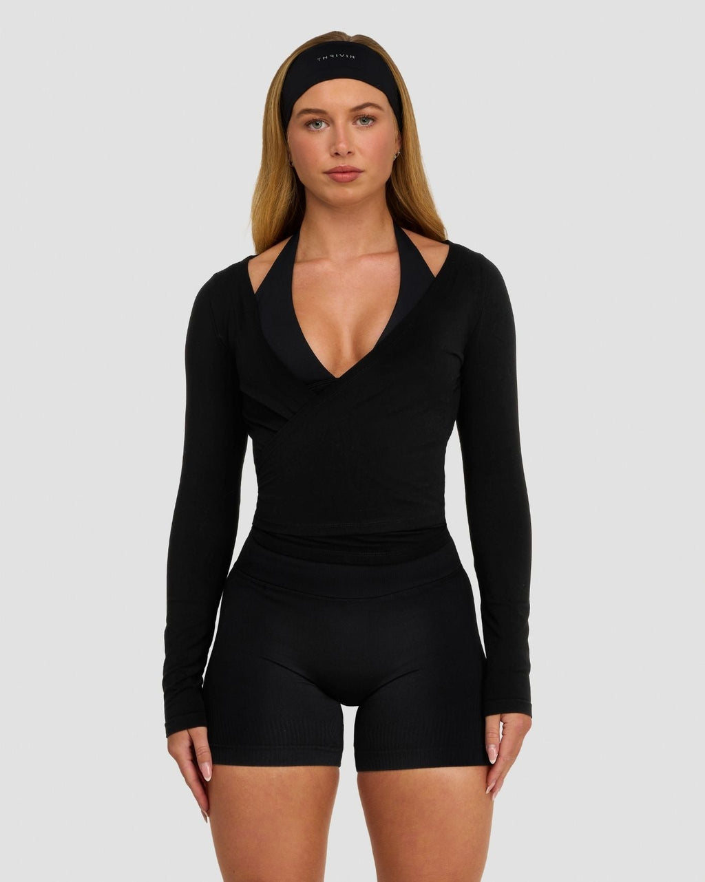 The Essential Collection Wrap Top Night Black