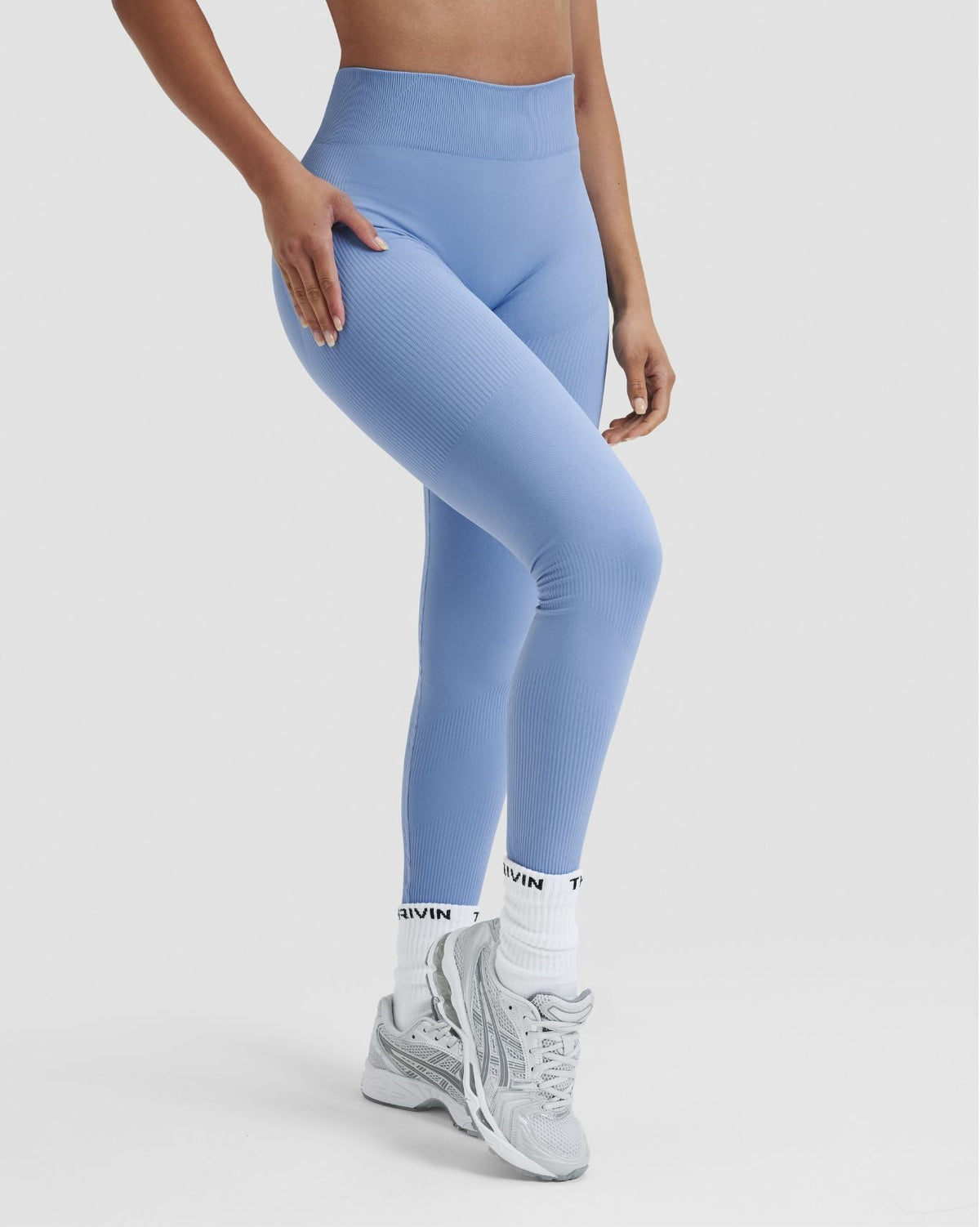 RiseFit Sculpting Mid Waist Scrunch Leggings Endless Sky